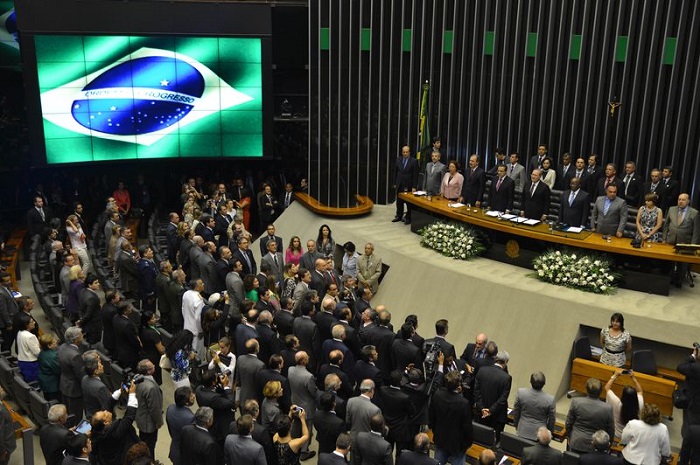 Sessão solene de abertura do Ano Legislativo de 2014. Foto de Valter Campanato/Agência Brasil.