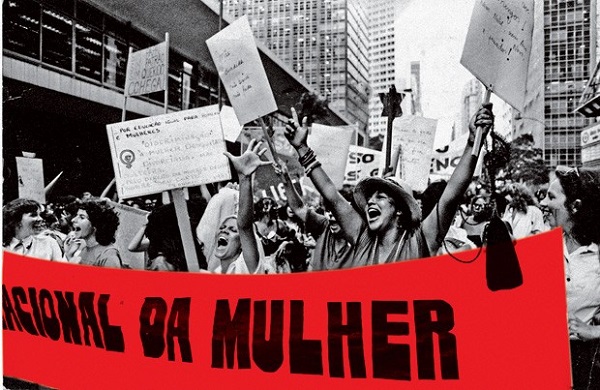 Passeata de mulheres no Rio de Janeiro em 1983. Foto de Almir Veiga/CPDOC JB.
