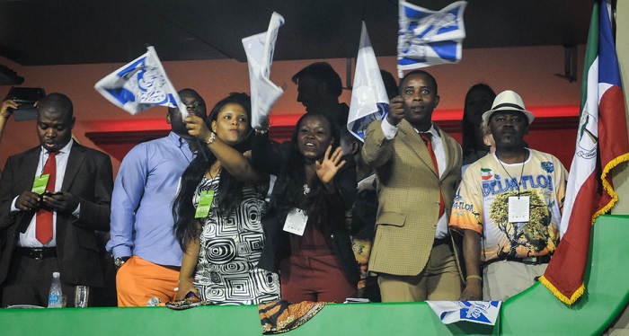 Camarote de representantes da Guiné Equatorial na Sapucaí. Foto de Alexandre Durão / G1.