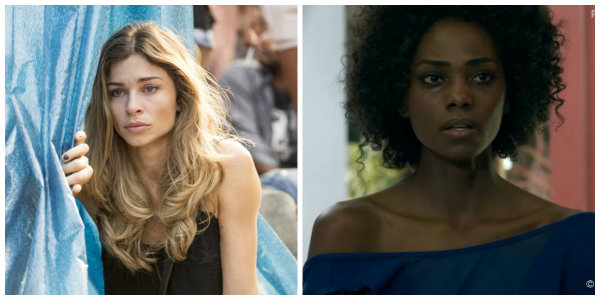 A direita, Larissa (Grazi Massafera). A esquerda, Lyris (Jessica Cores). Personagens da novela Verdades Secretas (2015) da Rede Globo.